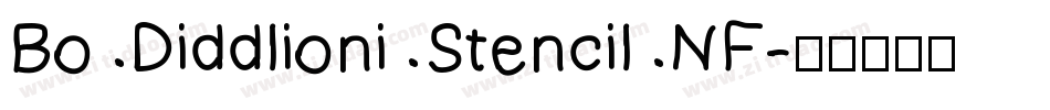 Bo Diddlioni Stencil NF字体转换